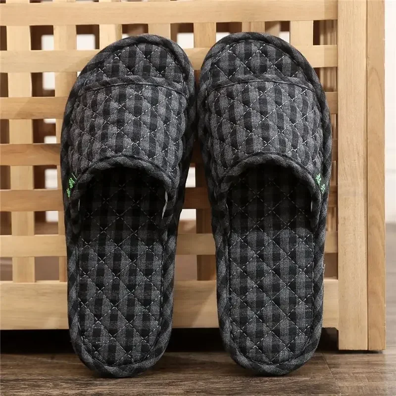 Korean Version Cotton Sole Slippers, Wooden Floor, Silent Indoor Soft Sole Home Shoes, Machine Washable At Home Zapatos