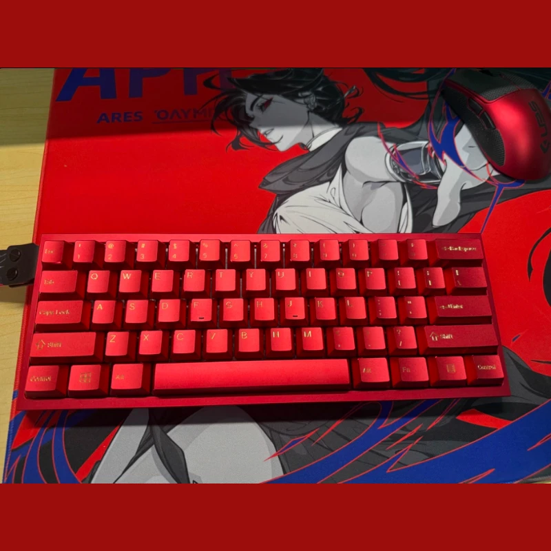Hi UM Theme Keycaps Set Aluminium Cherry Profile 60 layout Custom Original Handmade Keycaps for Mechanical Keyboard Accessories