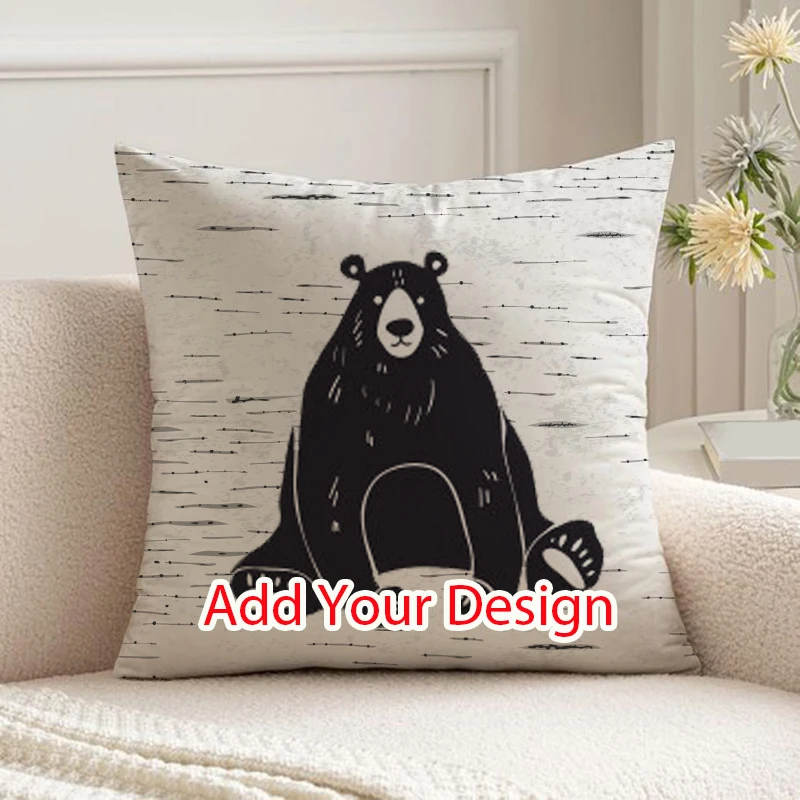 

custom pillowcase cartoon animal pattern Decorative pillowcase home and decoration throw pillow cover 45x45 cushions cover