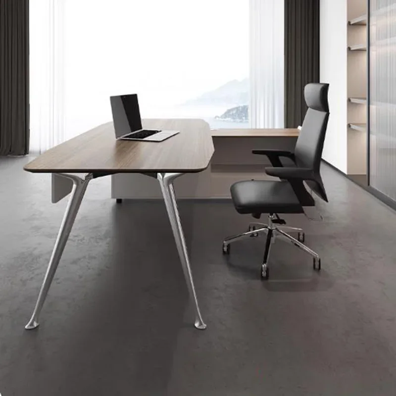 Cabinent Modern Bureau Opslag Codeslot L-vormige computertafel Studie Draagbare Executive Mesa Para Computador Thuiskantoor