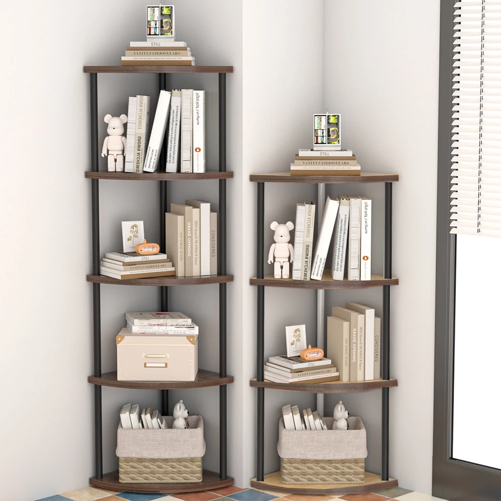 Supporto per mensola angolare a 4/5 livelli, libreria angolare, scaffale per riporre gli oggetti, scaffale angolare per soggiorno, camera da letto, bagno