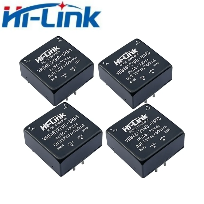 5pcs VRB4812YMD-6WR3 6W Isolated DC-DC Power Module 18-75V Ultra Wide Input 5/12/15/24V Output Embedded Electronic Componets