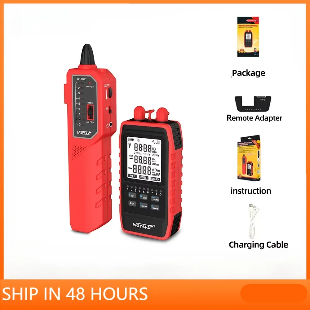 

NOYAFA NF-908S/L Optical Power Meter Network Line Finder Cable Wire Tracker OPM Visual Fault Locator Network Cable Test with LED