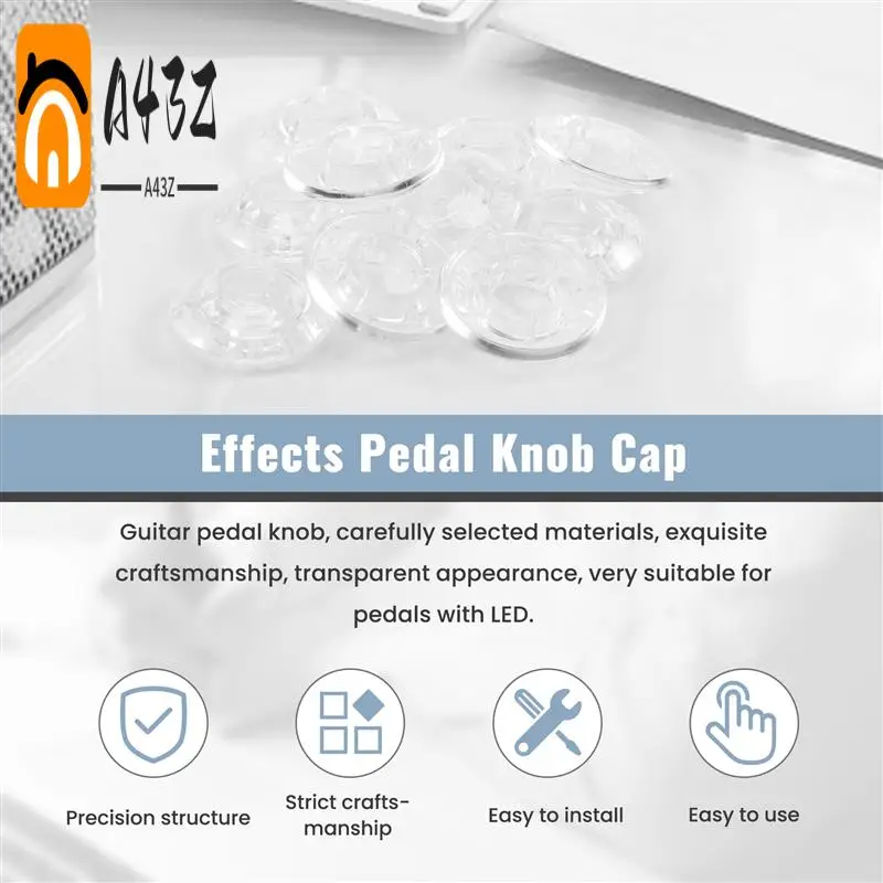 

A43Z-MOOER 10Pcs Mushroom Guitar Effect Pedal Foot Nail Cap Amplifiers Foot Switch Guitar Pedal Knob Protector