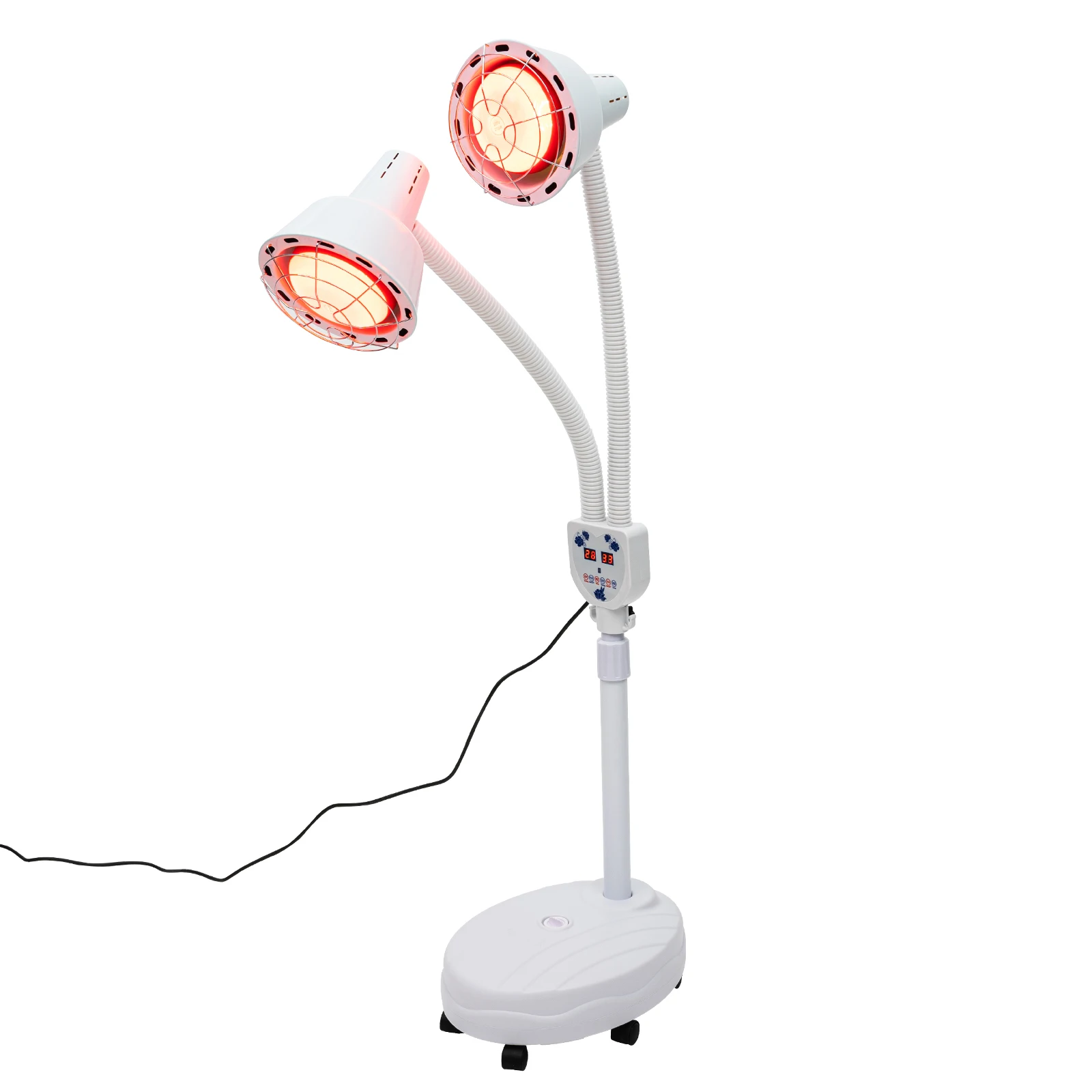 275W Infrarot-Wärmelampe mit Fernbedienung, Doppelköpfige Infrarotlampe mit Einstellbarer Temperatur zur Schmerzlinderung im Salon – Detail 13