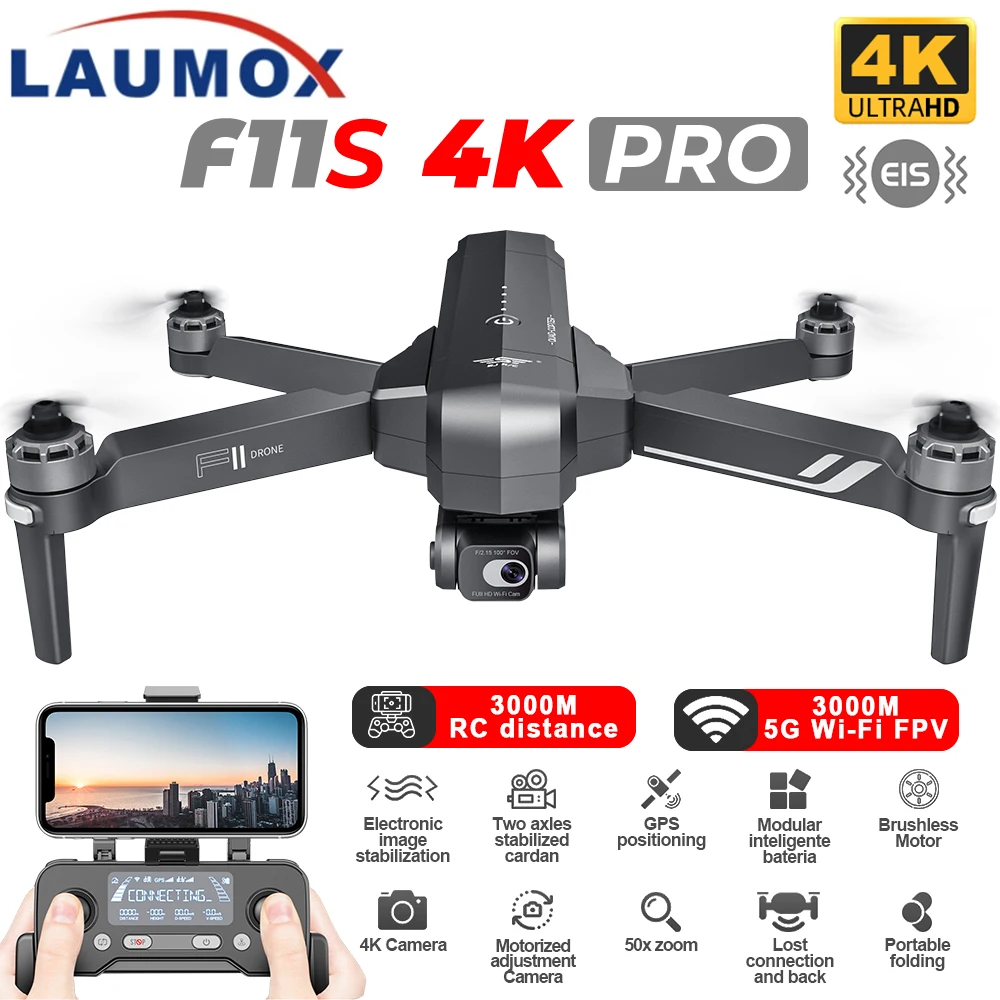 SJRC F11 / F11S 4K Pro GPS Drone 4K Profesjonalny 2-osiowy dron z kamerą 3KM RC Składany bezszczotkowy quadcopter