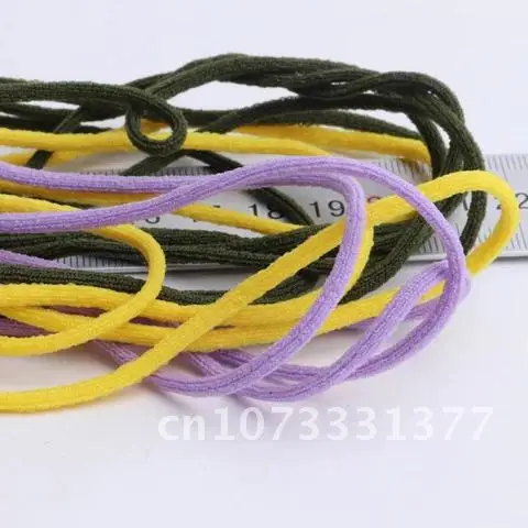 

Polyester Round Elastic Band Rubber Rope 3mm 10Yard Colorful For Mask Garment Elastic Tape Ear Hanging Rope DIY Sewing Accessory