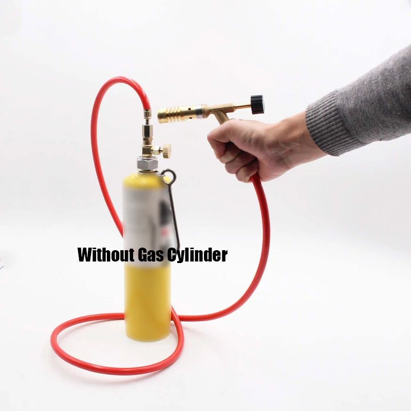 High Temperature Welding Gun Propane Cylinder Welding Maintenance Torch Flamethrower Gas Welding Torch WIth 1.6M Hose And Hook