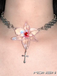 2024 New Thorn Lily Necklace New Gothic Style Men's And Women's Jewelry Party Gift