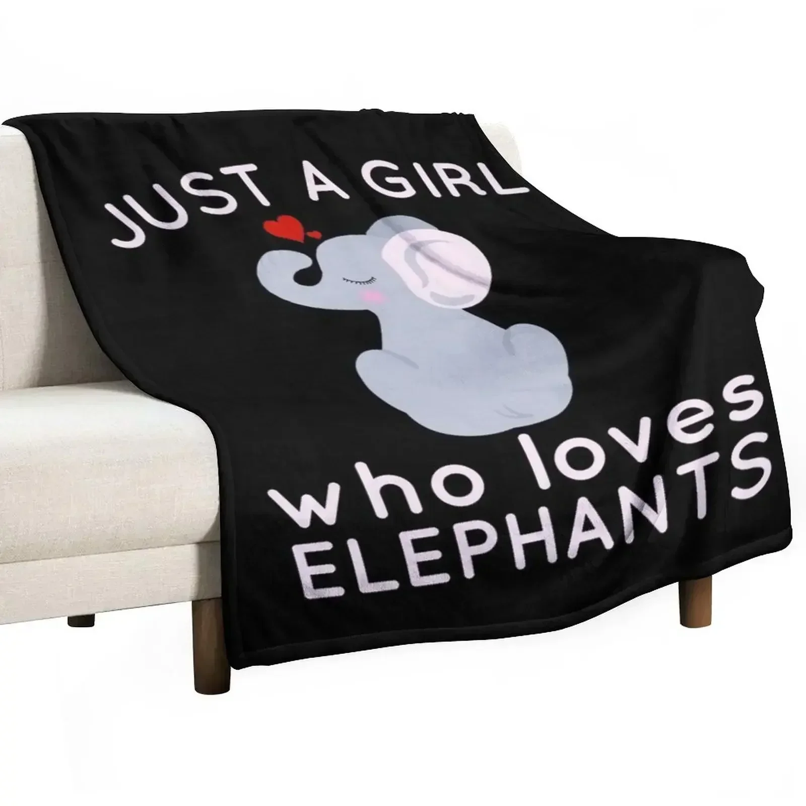 

Just A Girl Who Loves Elephants Throw Blanket Shaggy for sofa Retros Blankets