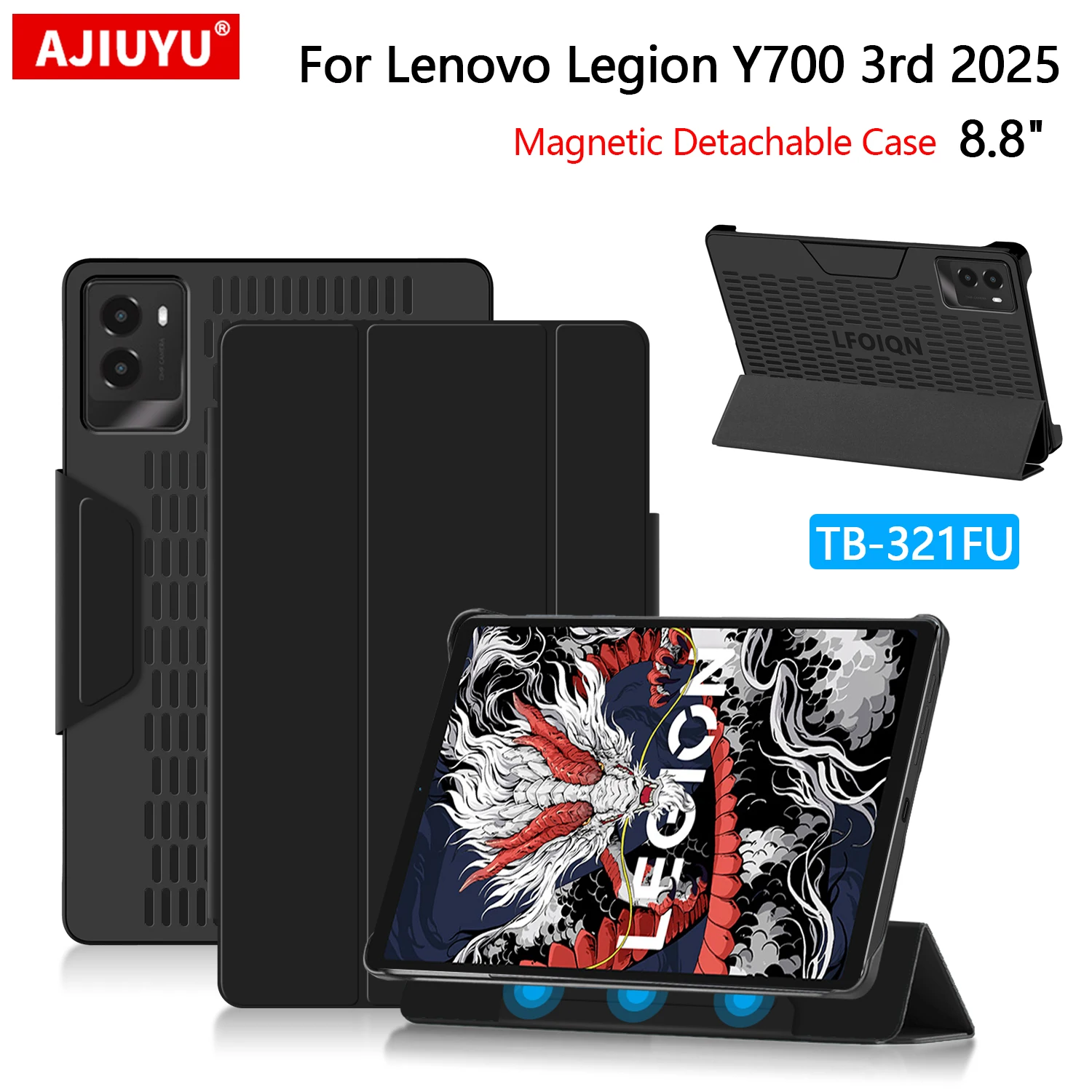 Case For Lenovo Legion Y700 3rd 2025 8.8 inch Kids Tablet Case UltraThin Magnetic Smart Cover for y700 TB321FU Flip Stand Case