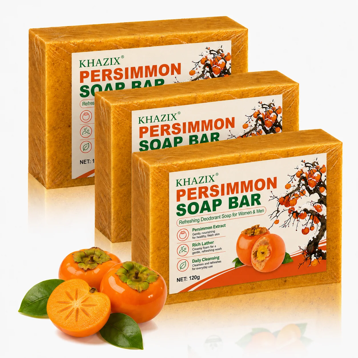 Barra de Sabão de Cúrcuma e Ácido Kójico 120g, Retinol, Colágeno Hidrolisado, Vitamina E e Manteiga de Karité, Cuidado Suave para a Pele.