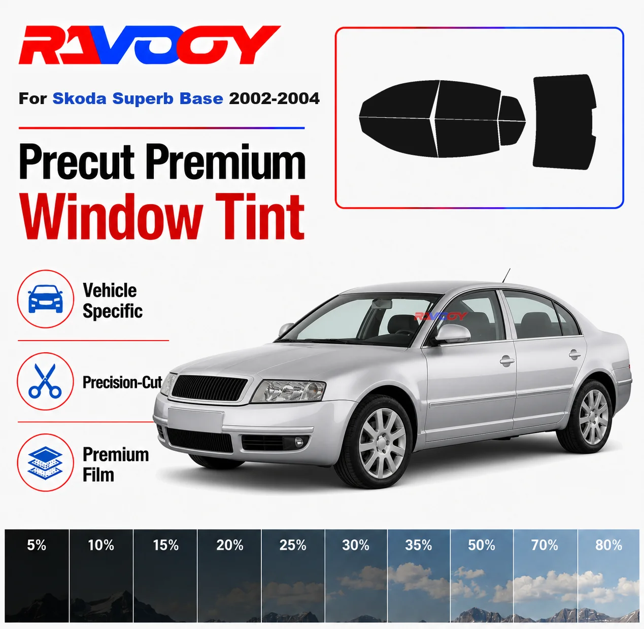 premium-precut-window-tint-kit-front-rear-windows-rear-windshield-for-skoda-superb-base-2002-2004-complete-set-nano-ceramic-film