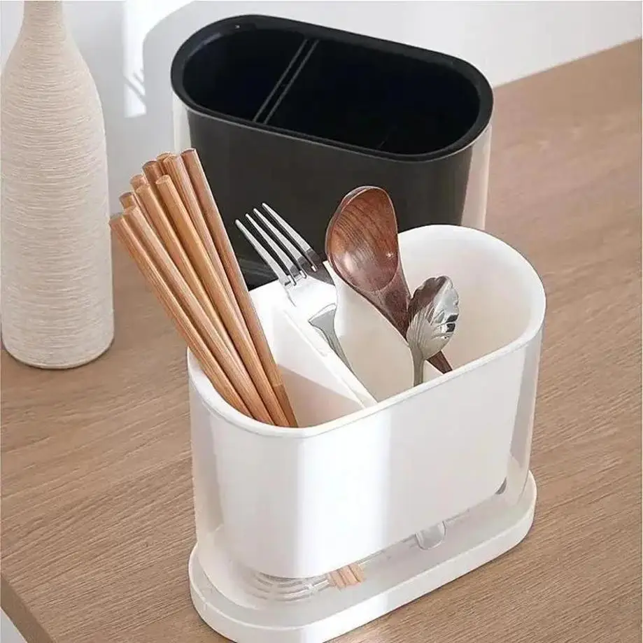 Creative Kitchen Storage Rack Knife Spoon Chopstick Fork Holder Large Capacity Draining Rack Home Minimalism Tableware Organizer