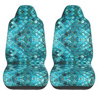 Lapis Lazuli Pattern Print Car Seat Covers Set of 2 Front Bucket Seat Protector Accessories Universal Fit Most Cars Trucks