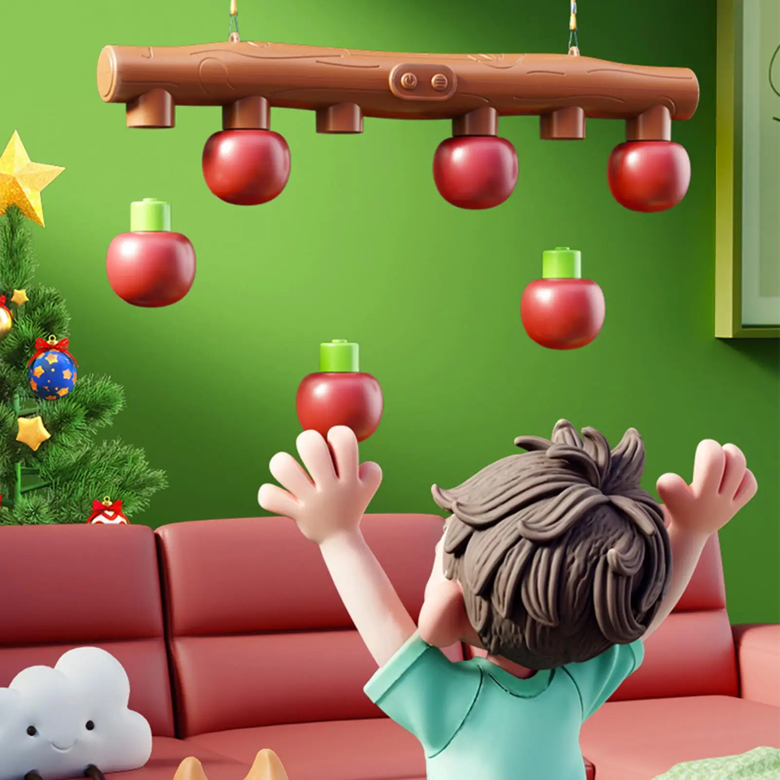 Christmas Drop Stick Reflex Trainer Portable Reaction Focus Sensory Equipment Interactive Challenge Game Toy Xmas Children Gifts