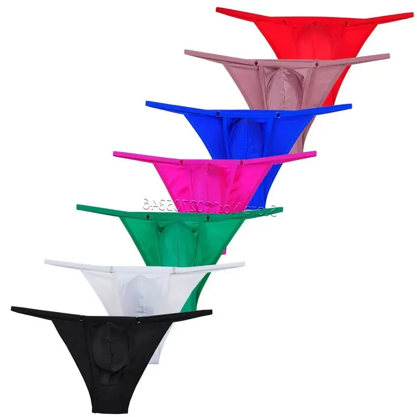 

Men's Bikini Briefs Underwear Open Sides Micro Trunk Fitness Competition Posing Pouch Tangas Sunbathing Beach Underpants Soft