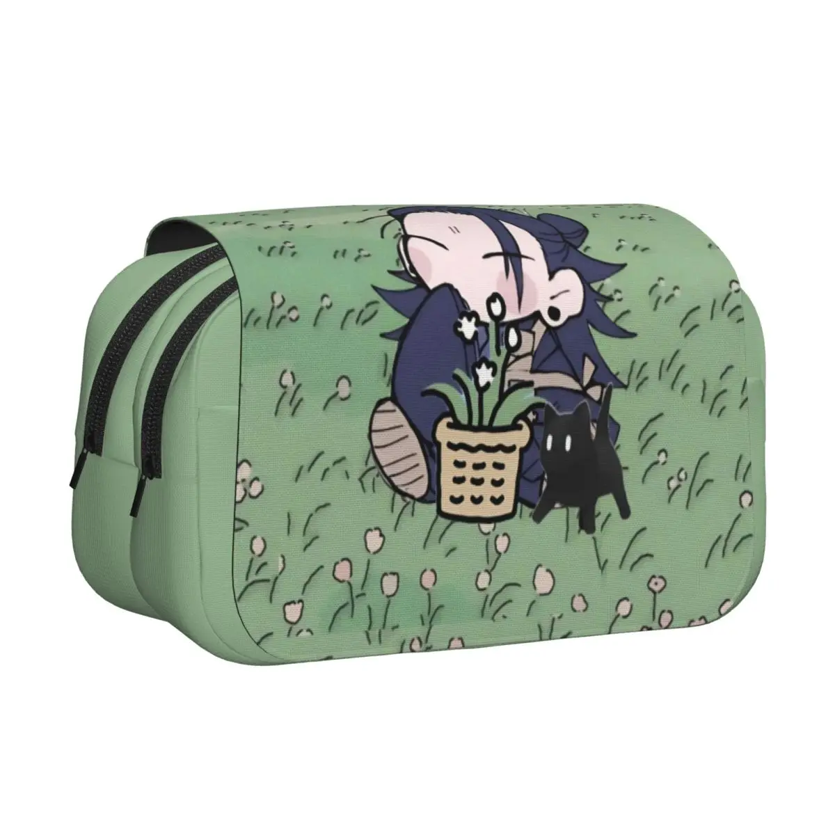 Double Clamshell Pen Case Jujutsus Kaisens Anime Pencilcases Pen Box for Student Bags School Supplies Gift Stationery