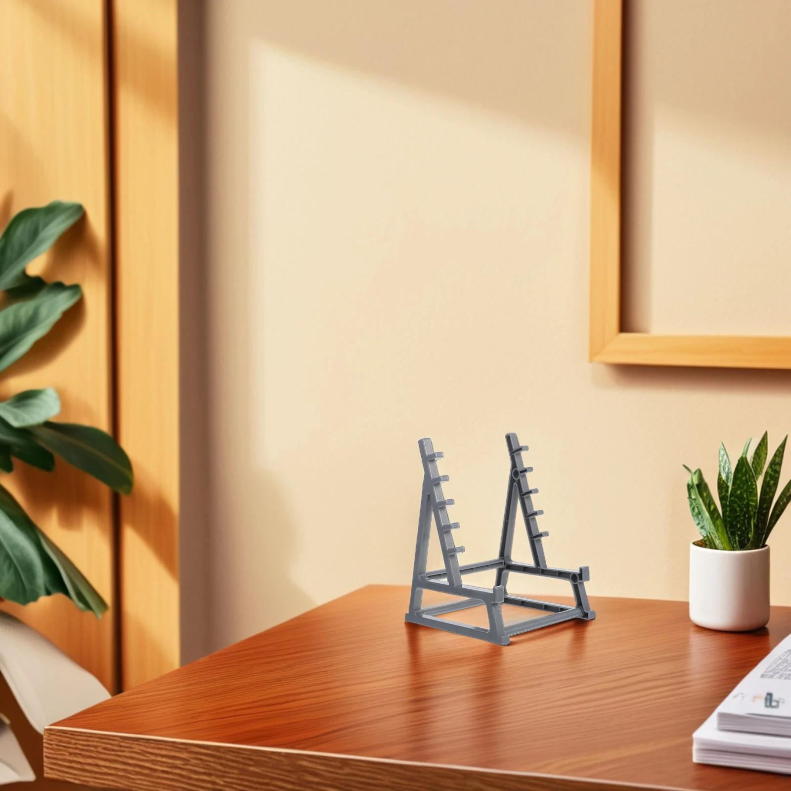 

Barbell Pen Holder Durable Plastic Gym Themed Desk Organizer For Office School Makeup Brushes Markers Calligraphy Pens