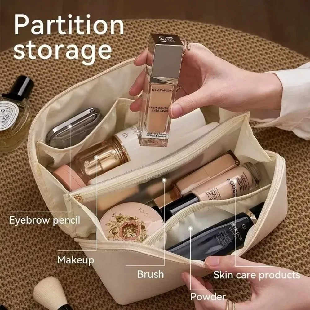 Portable Large Cosmetic Storage Bag Women Capacity Waterproof Wash Bag Folding Travel Wash Bag Dirt Resistant Toiletries Handbag