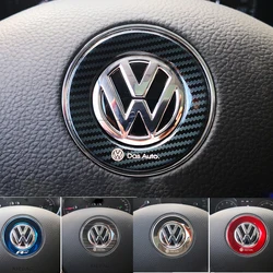 Car Steering Wheel Auto Emblem Sticker Accessories For Volkswagen VW R-line GTI R Polo Golf Passat Magotan Tiguan Jetta Santana