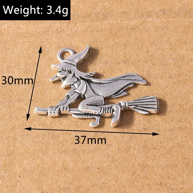 10 Stück Metall-Fledermaus-Anhänger, Halloween-Totenkopf-Kürbis-Anhänger für die Herstellung von Halsketten, Armbändern, handgefertigten DIY-Schmuckstücken – Detail 19