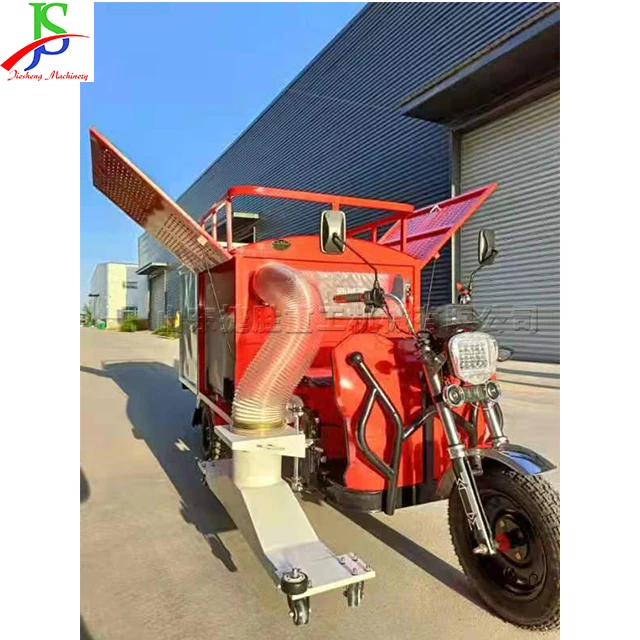 220v 삼륜 스위퍼 흡입 낙엽 수집 카트 완전 자동 가지 분쇄 진공 청소기 스위퍼 도매