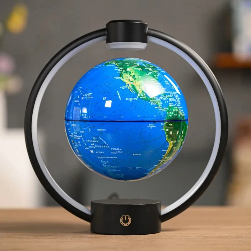14cm Levitating Floating Globe Rotating World Map Light Home Office Bedroom Decor Gift for Boy Gir lfriend Kid Festival Birthday
