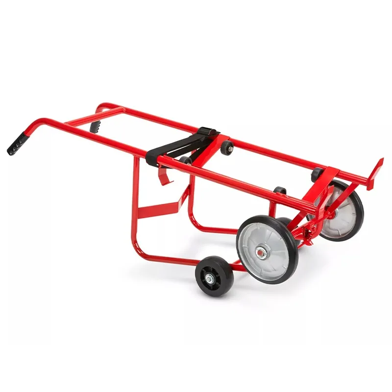 

Dual Handle Steel Oil Drum Trolley Cart Four-Wheel Factory Shopping Platform