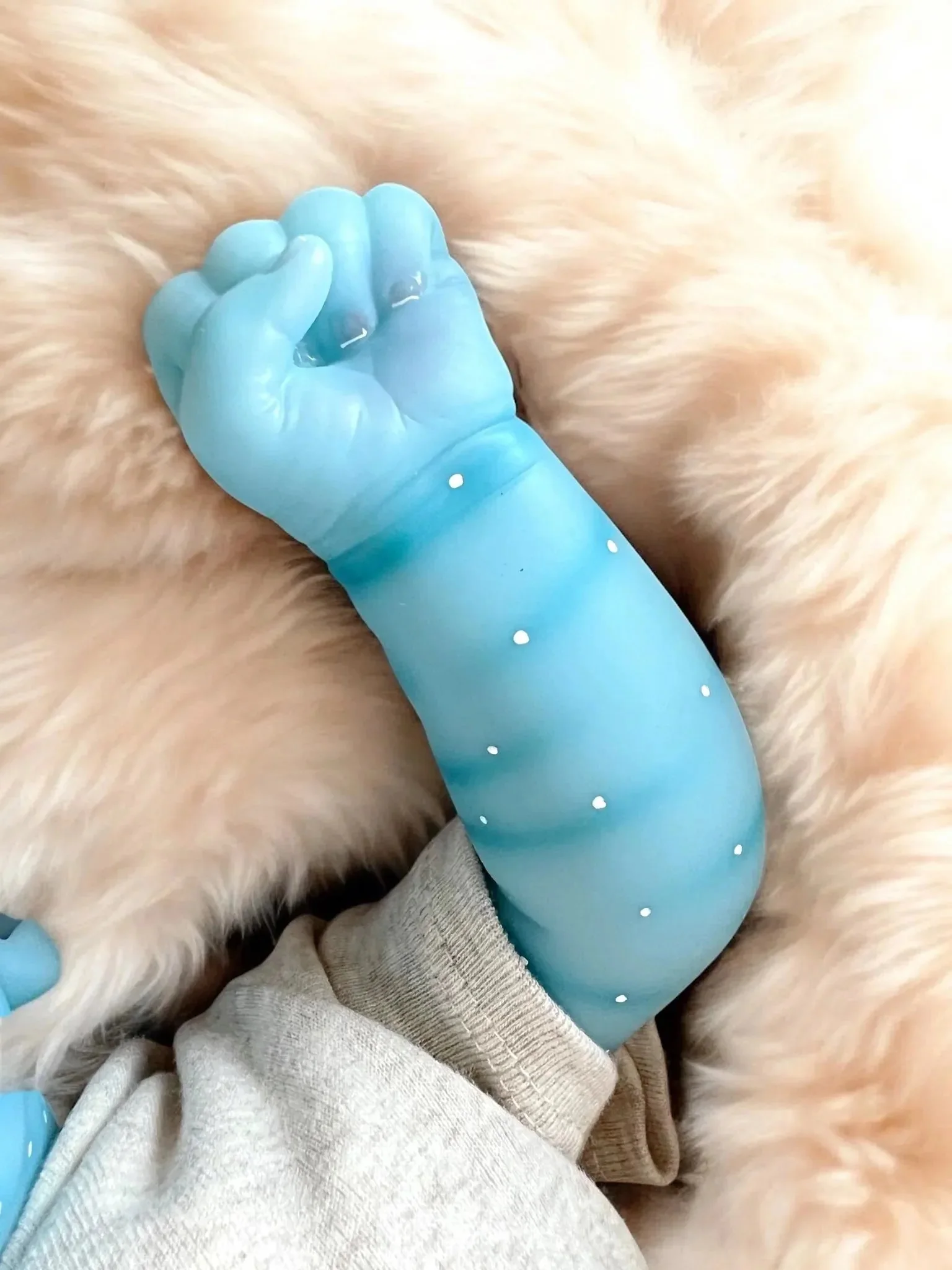 

NPK 19''Handmade Real Picture Reborn Felicia Lifelike Soft Touch Newborn Bebe 3D Skin Hand-Painted Hair With Visible Veins Gift