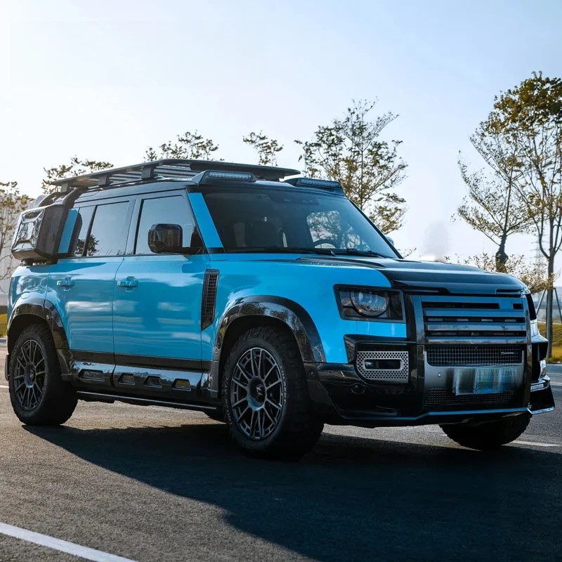 

Комплект широкого обвеса из полипропилена: передний сплиттер, передняя решетка, задний диффузор, выхлопные трубы