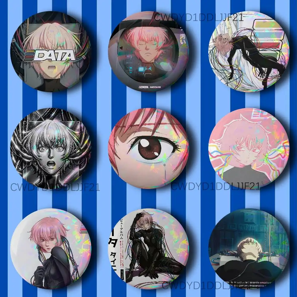 

T-Tainy DATA Button Pins Cool Anime Cosplay Badges Clothes Backpack Decorations Brooch Gifts