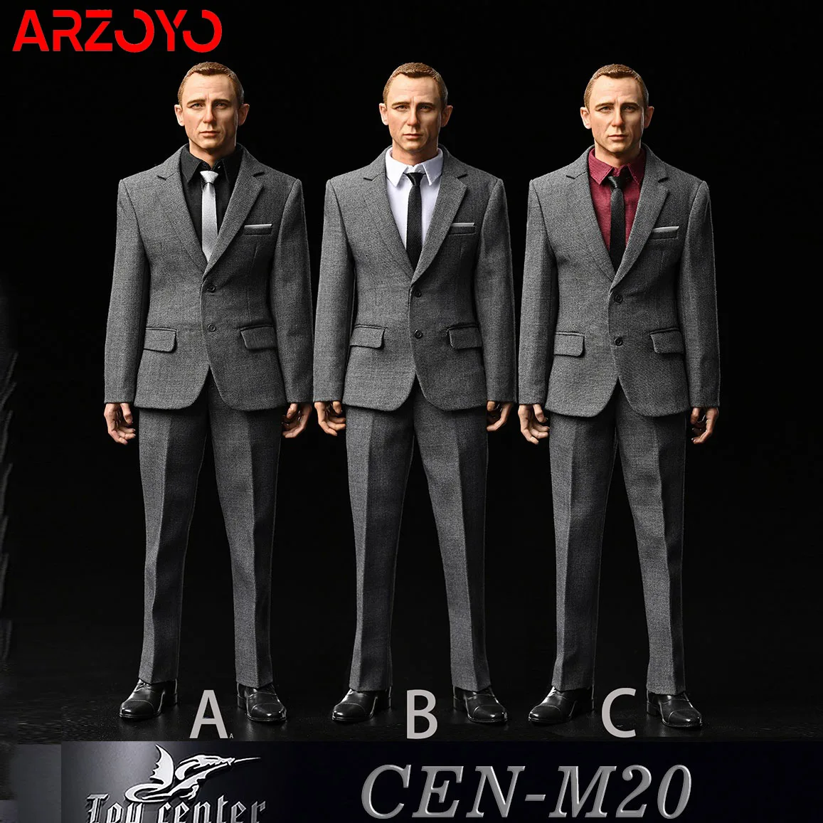 

Toy center CEN-M20 1/6 Action Figure Male Gray Suit Men's clothing Set For 12" Solider Action Figure Body