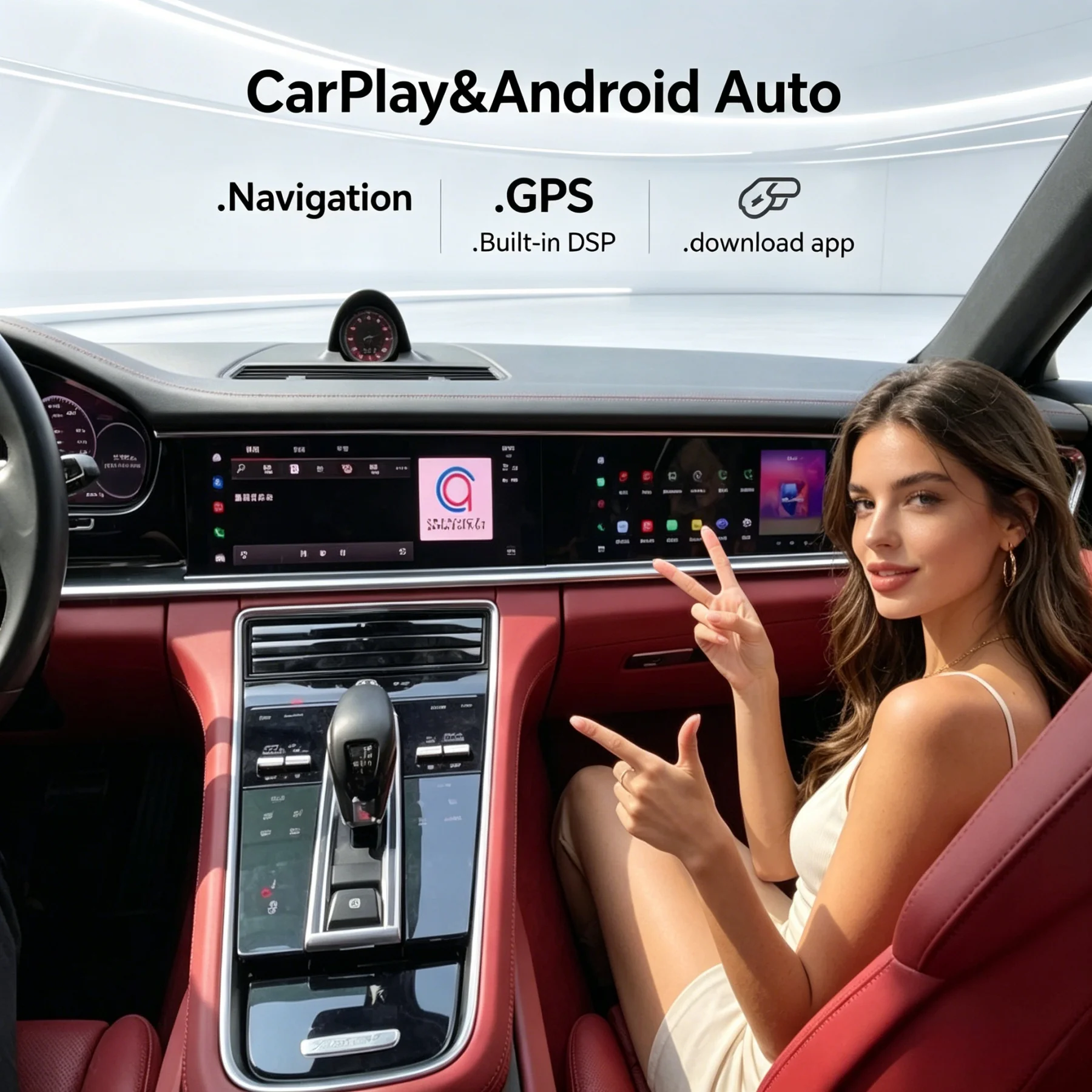 For Porsche Panamera 971 2017-2024 Android Passenger Instrument Entertainment Car Radio GPS Stereo Copilot Digital QLED Screen