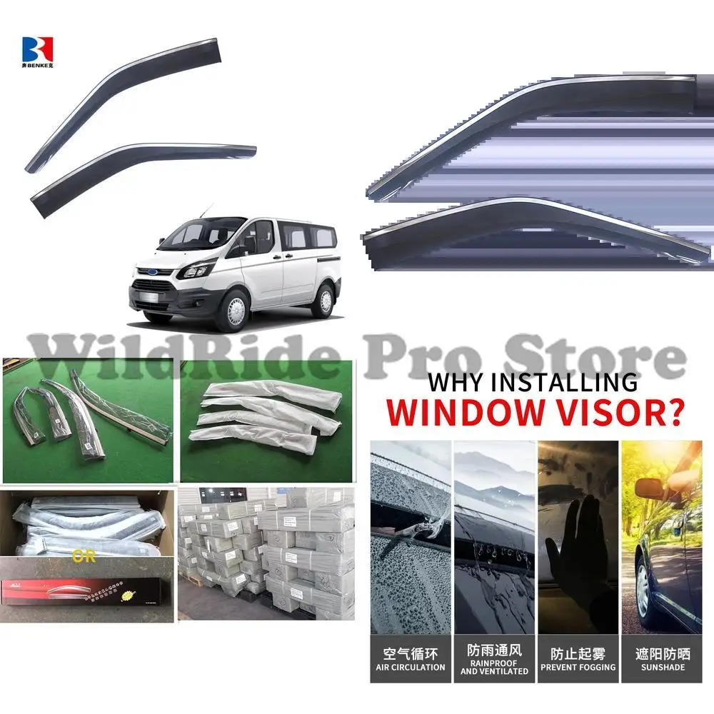 

1 set Ford Transit 250 350 2020 2023 computer material car air deflector window door visor