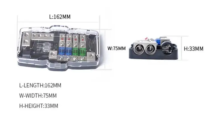 Insurance base modified car RV overload protector 4-way fuse box car high current insurance seat