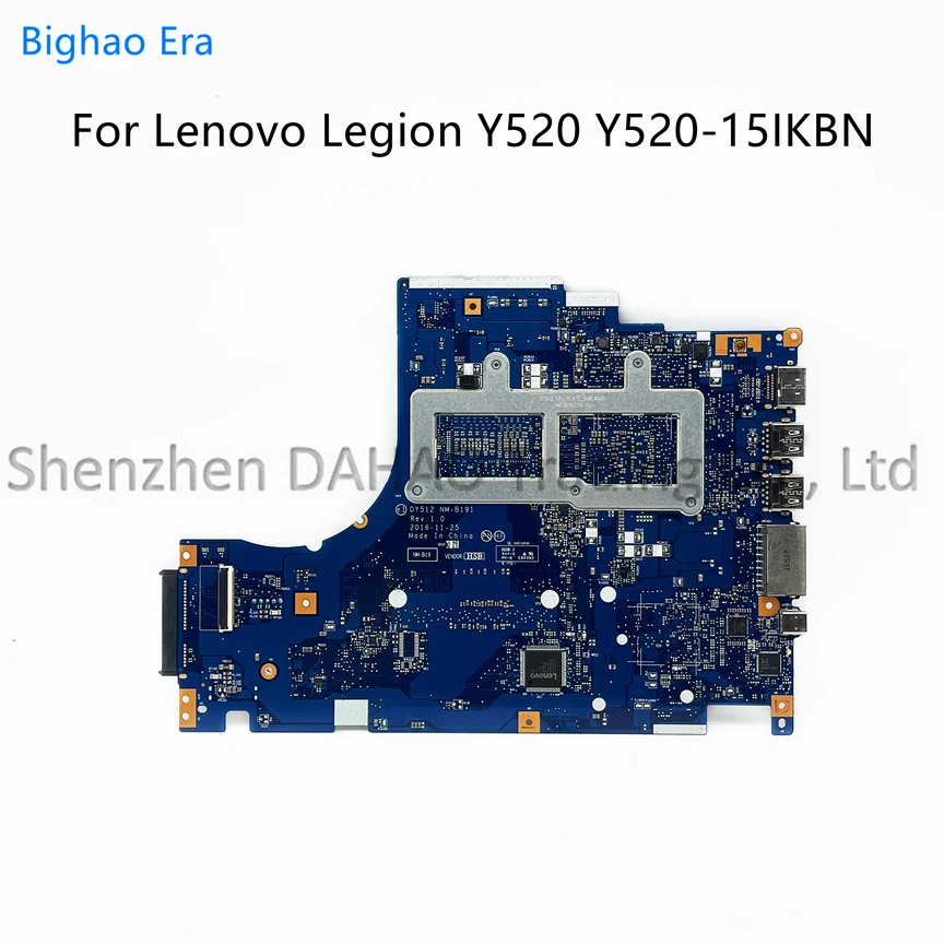 DY512 NM-B191 For Lenovo Legion Y520-15IKBN Laptop Motherboard With i5-7300HQ i7-7700HQ CPU GTX1050Ti GPU 5B20N00246 5B20N00280