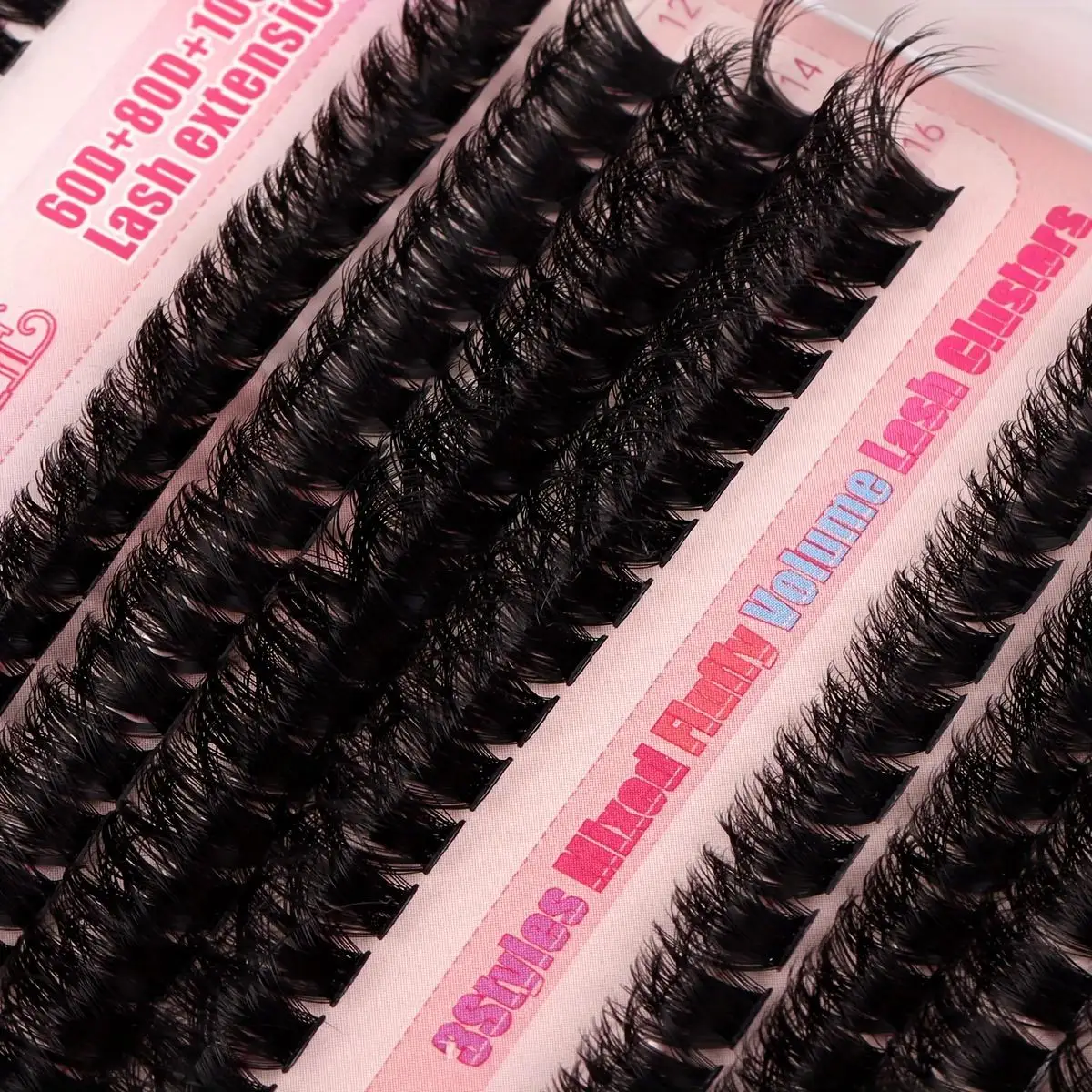 216 stuks valse wimpers, 60/80/100D wimperclusters 8-18 mm, beginnersvriendelijk, herbruikbaar