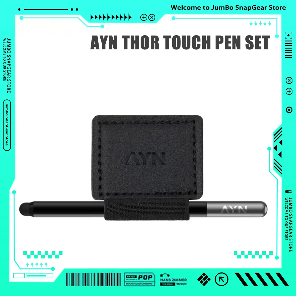 Ensemble de stylos tactiles AYN THOR avec étui de protection pour support de stylo à double écran, 4 couleurs, accessoires autocollants, cadeaux