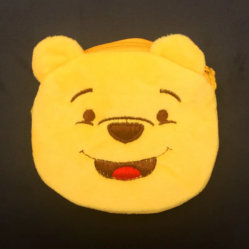 Cartoon Disney Boys Plush Coin Purse Children Zipper Coin Bags Storage Pouch Cute Animals Wallets Women Mini Handbag