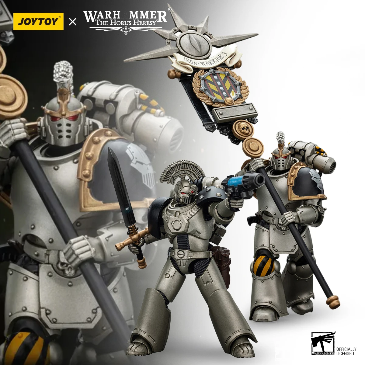 

JOYTOY Warhammer 30K Action Figure 1/18 Iron Warriors MKVI Tactical Sergeant Command Squad Chosen Joints Movable Figurine Toys