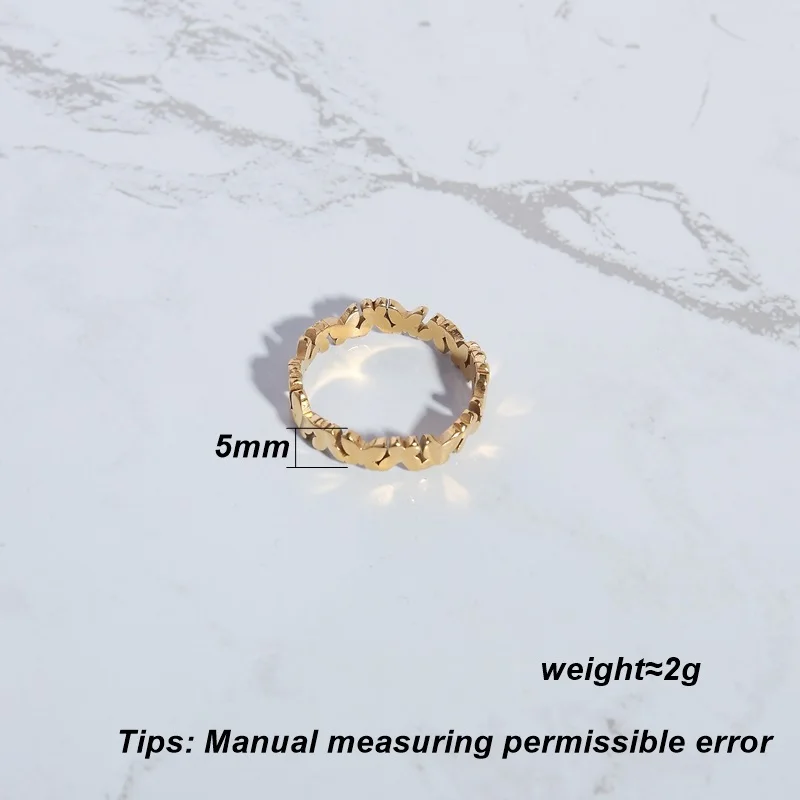 KITEAL Newest Arrival Gold Plated size 6 7 8 Gentlewoman wedding ring 3D Butterfly Ring Jewelry on the neck luxury