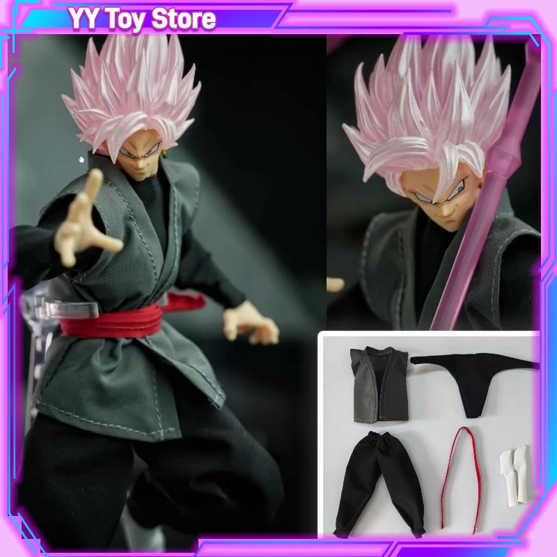 En Stock Dragon Ball Super Saiyan ssj Goku figura de acción negra bata Daoist traje de entrenamiento negro accesorios juguete de regalo coleccionable