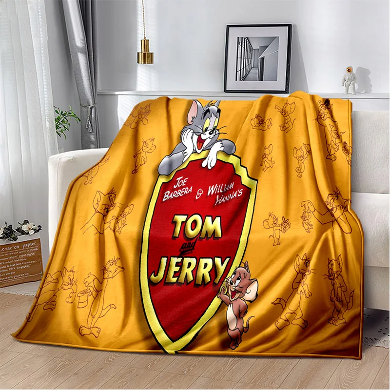 3D Mouse T-tom and Jerry HD Cartoon Blanket,Soft Throw Blanket for Home Bedroom Bed Sofa Picnic Travel Office Cover Blanket Kids