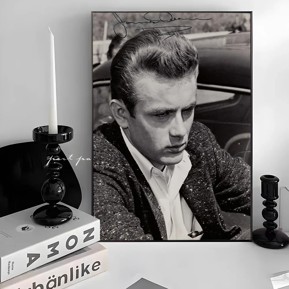 James Dean Actor Poster Whitepaper Poster Vintage Room Bar Cafe Decor Vintage Decorative Painting