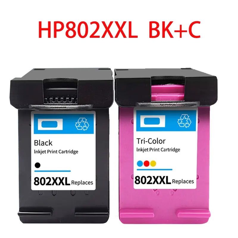 Cartucho de tinta Compatible con impresora HP800 802XL 802XXL Deskjet 3511 3512 3516 ENVY 4500 4501 4502 4503 4504 4505 4507 4508