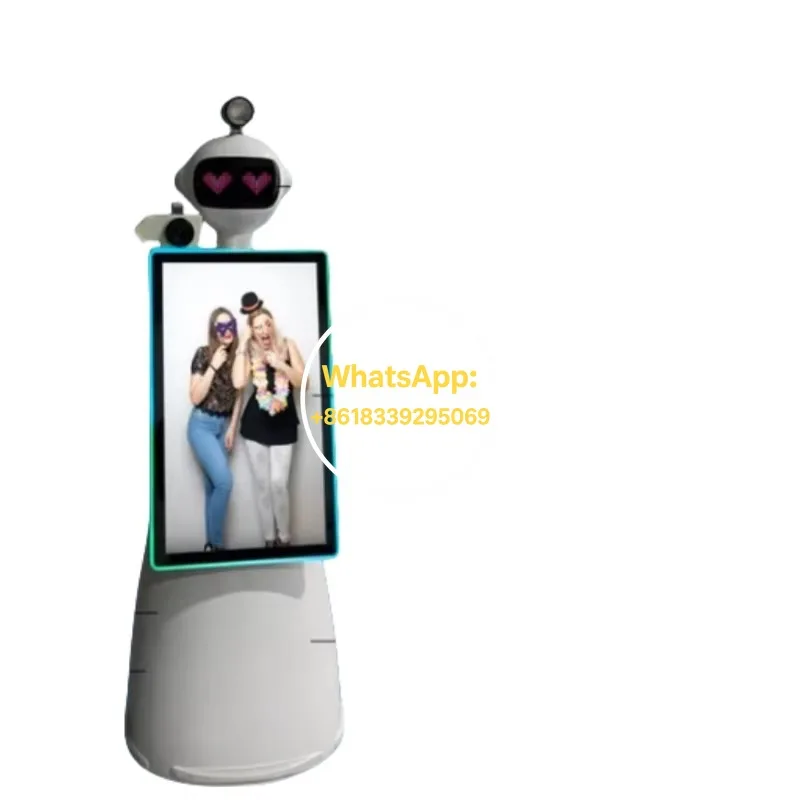 Intelligent Roaming Photo Booth Robot Automatic Obstacle Avoidance Remote Control 360 Video Booth for Wedding Party Customized