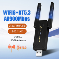 FENVI WiFi 6 AX900 Bluetooth 5.3 WiFi USB Adapter Wireless Network Card Dual Band 2.4G 5G For PC/Laptop Win10/11 Driver Free