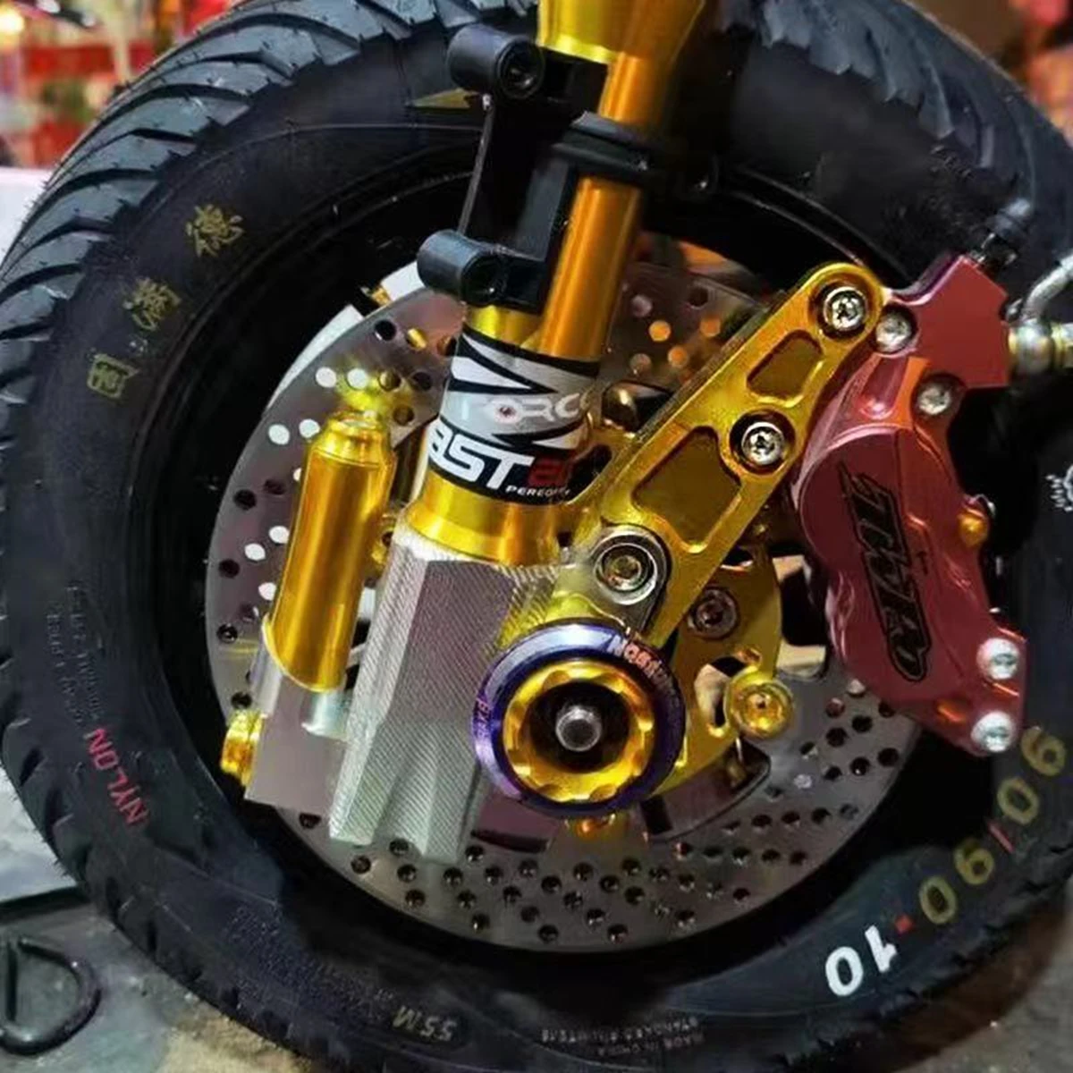 Motorcycle 40mm Axial Front Brake Caliper Bracket Adapter For 30-33 core Front Shock Absorber Suspension Niu N1 N1s Scooter - Image 5