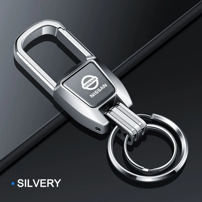 Metal Car Logo Keychain Key Ring Chain Anti-Loss Keyring Pendant For Nissan Juke Qashqai Pulsar Sentra Patrol Nismo Rogue Almera